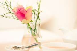 Stilleben Rose Tasse Tee